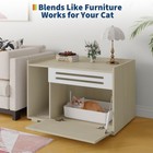  Cat Litter Box Enclosure Furniture  Modern Wooden End Table With Flip-down Door