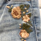 Abercrombie Fitch Super Skinny High Rise Jeans Embroidered Ripped Frayed W24 L29