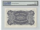 South Africa   The Natal Bank  5  Pound  Nd  1906  S467cts  Pmg 63  Uncirculated