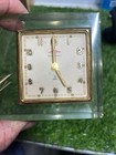 Blatz Beer Lucite Desk Clock Arco 7 Jewels 8 Day Rare     4b