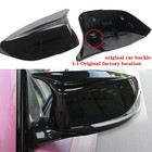 2x M3 Style Side Mirror Cover Cap For Infiniti Q50 Q60 Q70 2014 2024 Gloss Black