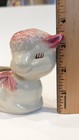 Vintage Ceramic Baby Lamb Planter Pink And Cream Kitchy Sweet Nursery Small Chip