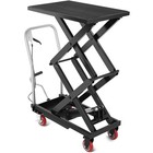 330 Lbs Capacity Hydraulic Lift Table Cart Double Scissor Lift Table 50  Lifting