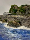 1 64 Handmade Coastal Cliff Road Diorama Ocean Scene For Diecast Cars