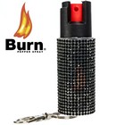 2 Pack Burn Pepper Spray 1 2oz Self Defense In Fashionable Keychain Case Black