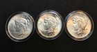 Lot Of 3 Unc Mixed Choice Silver Peace Dollars 