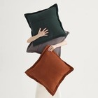Pack Of 3 Vintage Cushion Covers  24  X 24   pack Of 3  Grey dark Green rust