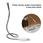 Flexible Usb Led Reading Light Gooseneck Lamp For Laptop Pc Power Bank White