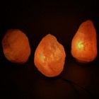 Himalayan Pink Crystal Rock Salt 3 Lamps 3 Real W wooden Base   Cord 5lb  Ea 8   h