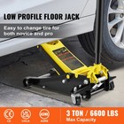 Low Profile Floor Jack 3 Ton Heavy Duty Steel Car Jack W dual Piston Rapid Pump