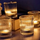 Voho 24pcs Clear Candle Holder Wedding Centerpieces For Tables  Votive Candle   