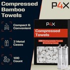 Compressed Towel Tablets 100  Bamboo Disposable Travel Towels Toilet Paper 100pc