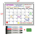 Magnetic Refrigerator Whiteboard Dry Erase Monthly Calendar Eraser Markers Usa