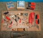 Lot Of Mueller   Other Copper  plated Clips   Insulators For Electronic Use