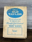 Vintage Set Of Old Taylor Whiskey Rocks Glasses In Original Box
