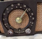 Zenith Vintage Am fm Tube Radio Brown Bakelite Tabletop Green Dial 1940s
