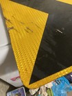 Vintage Bridge Caution Arrow Highway Street Road Sign Yellow Chevron 18x24