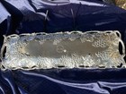 Arthur Court Metal Oblong Serving Tray 19x6   Grapes Sand Cast Aluminum 1995
