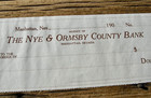 1900s Manhattan Nevada  mining Town   nye   Ormsby County Bank  Early Check