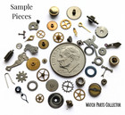Curated Vintage Watch Bits Steampunk   Crafting Parts Gears Cogs Wheels 30g