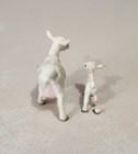 Hr Hagen Renaker Miniature White Saanen Mama And Baby Goat Figurines