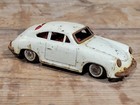 Vintage 1950s White Porsche 356a Red Interior Japan 5  Tin Toy Car As Found