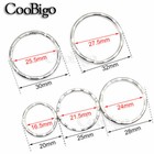 Silver Wavy Key Rings Key Chain Split O-rings Backpack Part Outter Dia 20mm 32mm