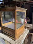 Antique Oak Richardsons Silk Spool Cabinet Showcase Country Store  Original
