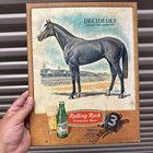 Vintage Rolling Rock Horseracing Sign Decidedly Kentucky Derby Winner Horse
