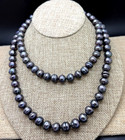 Honora Sterling Silver 11mm Black Ringed Pearl 36  Necklace New In Box