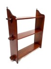 Antique Oak Wooden Arts   Crafts Tabletop   Wall Peg Shelf   Edwardian C 1905