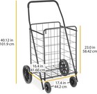 Extra Large Utility Foldable Shopping Cart W  Wheels 100 Lb Capacity Heavy Duty