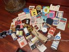 Lot Of Vintage Sewing Notions Needles Thread C  A  Meyers Awl Bias New And Used