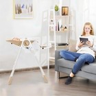 Foldable High Chair For Baby W  Tray portable Feeding Chair With 5-point Harness