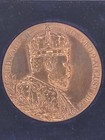 1902 Coronation Of King Edward Vii  Queen Alexandra Bronze Medal case 62mm 