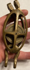 Rare Antique Vintage Brass Nautical Sail Boat Rope Line Pulley Steampunk C24