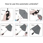 43  Unisex Auto Open close Stromproof Compact Folding Large Umbrella Black