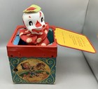 Vintage 1950   s Mattel    jolly Tune    The Clown Jack-in-the-box Toy  works 