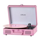 Portable Record Player With Bluetooth 3 Speed Turntable Built In Rechargeable