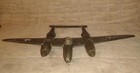 Vintage Balsa Wood P   38 Lightning Army Green  Veteran Estate Original Wwii   style