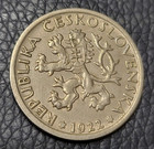 1922 Czechoslovakia 1 Koruna Coin