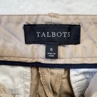Talbots Womens Shorts Size 6 Khaki Beige Casual Bermuda 7  Inseam Cotton Blend
