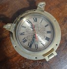Vintage Nautical Brass Ships Porthole Quartz Clock 