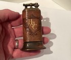 Leather Wrapped Lift Arm Table Lighter - Antique   Vintage  Made In Usa