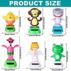 6 Pcs Solar Powered Dancing Animal Dolls Swinging Animated Small  Type 1 