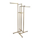 Sswbasics Gold 4-way Clothing Rack With Straight Arms