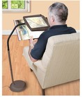 Lamplight24 Full Page 8   x10    Led Illuminated Floor Magnifying Lamp - Bronze