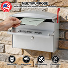 Wall Mount Locking Mailbox For Outside  Mailbox W  Outgoing Flag   Number Stick