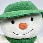 Vtg Eden Raymond Briggs The Snowman 10  Plush Hand Puppet Green Felt Hat   Scarf