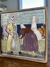 Vintage Original Nis Stougaard Art Tile Ceramic Pottery Bornholm Denmark Danish